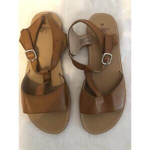 The Spotted Phoenix Womens Sandals 8/8.5 Strap Adjustable Brown Cottagecore